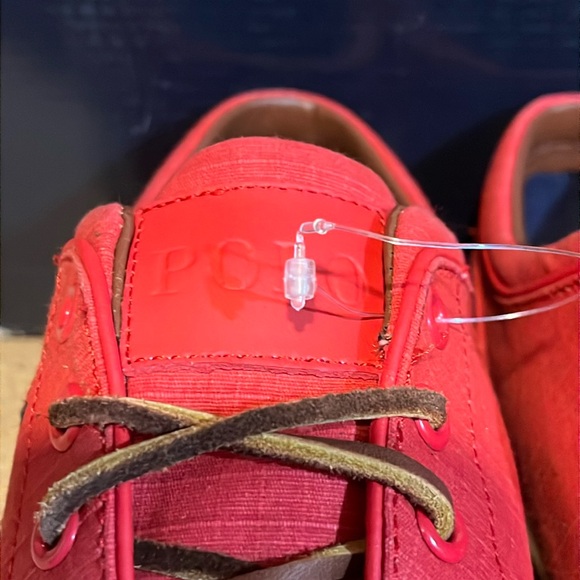 Polo Ralph Lauren Faxon Ripstop shoes sneakers new red Mens Size 11.5 - Picture 8 of 13